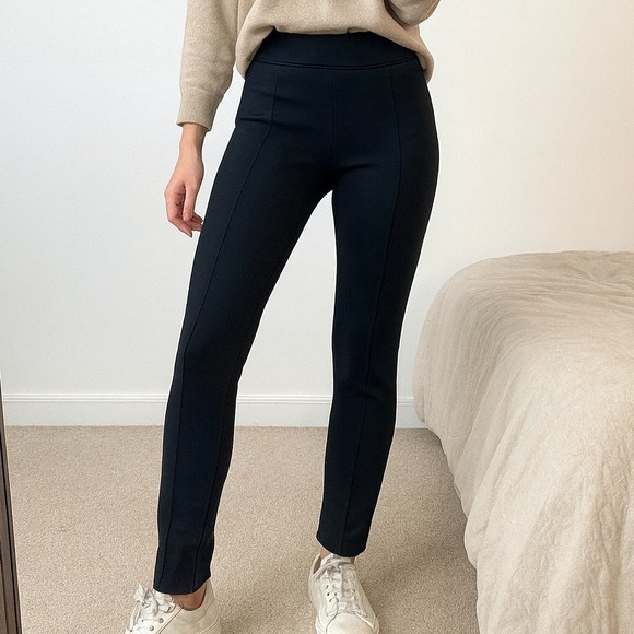 Spanx The Perfect Pant Womens Small Petite Slim Straight Pull On Ponte Trousers - Picture 1 of 11